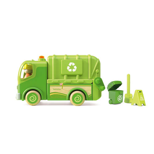 Wanborns Wooden Recycle Truck With Sounds And Light Kids/Children 18m+