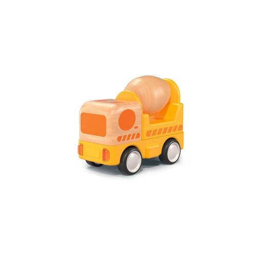 Wanborns Wooden Friction Truck Concrete Mixer w/ Sound and Light Kids 18m+