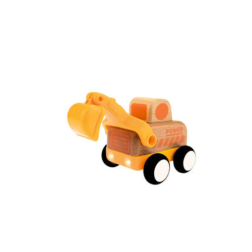 Wanborns Wooden Friction Truck Digger w/ Sound And Light Kids/Children 18m+