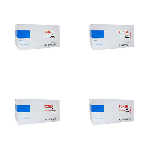 4PK Whitebox Compatible Brother TN257 Toner Cartridge - Cyan