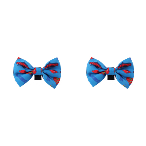 2PK The Stubby Club Superman Themed Dog Bowtie Novelty Pet Dressup
