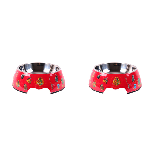 2PK Harry Potter Dog Bowl Pet Feeder Water/Food Container 20cm - Red