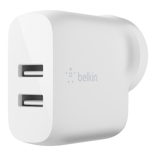 Belkin 24W Dual USB-A Wall Charger - White