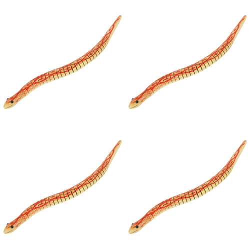 4PK Pocket Money 50cm Snake Kids Fun Wooden Toy Assorted 3y+