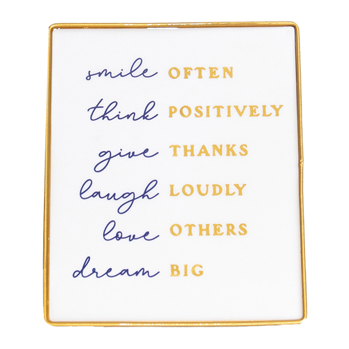 DWBH Desk Top Meme Iron 20x16cm Smile Often Home Decor