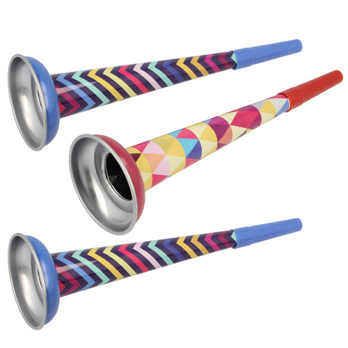 3PK Majigg Tin Horn 23cm - Assorted