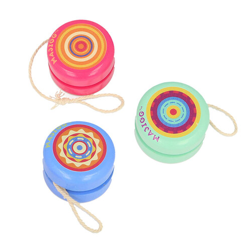 3PK Majigg Wooden Yo-Yo 6cm - Assorted
