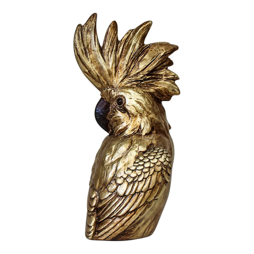 LVD Resin 26.5cm Cockatoo Home Decorative Figurine Medium - Gold