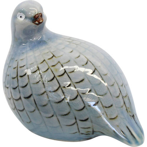 LVD Guinea Fowl Porcelain Figurine Decor 15.5cm - Soft Blue A