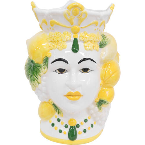 LVD Ceramic Queen Of Lemons Flower Vase Home Decor Medium