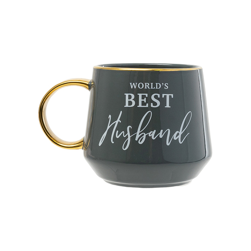 Wedding World's Best Husband 13x11cm Ceramic Mug - Grey