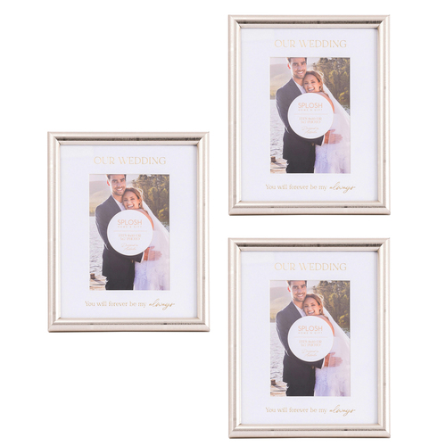 3PK Splosh Wedding 5x7" Picture/Photo Frame Home Decor