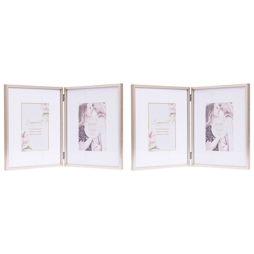 2PK Splosh Wedding 5x7'' Double Picture/Photo Frame Home Decor