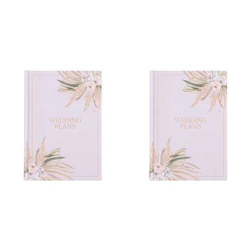 2PK Splosh Floral Wedding Planner Organiser Diary Book 15x21cm