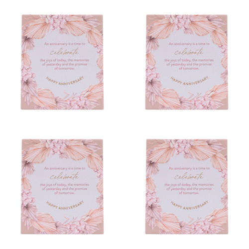 4PK Splosh Ceramic Wedding Anniversary Verse Plaque 14cm