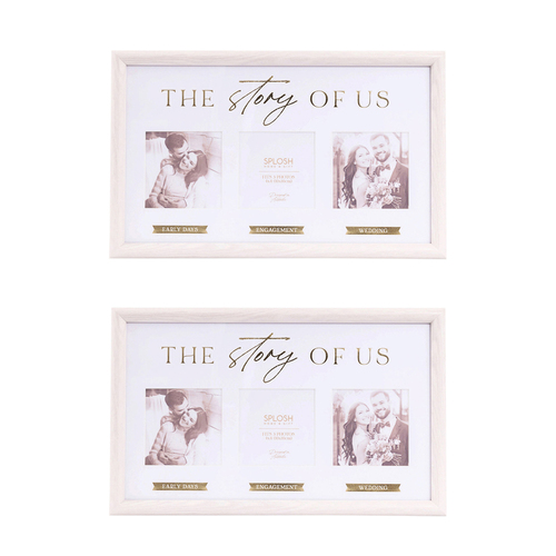 2PK Splosh Wedding Story of Us Photo Frame 39.5x24.5cm