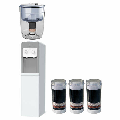 Lenoxx 20L Dual Tap Stand Cooler Dispenser w/ Water Filter/Purifier