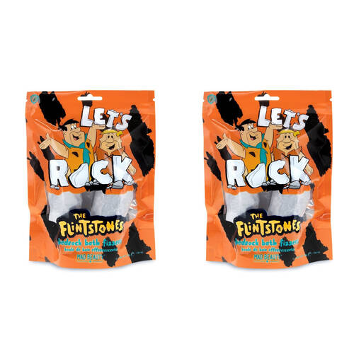 2PK Warner Bros Flintstone Bedrock Scented Bath Fizzers 180g Cedarwood & Lime