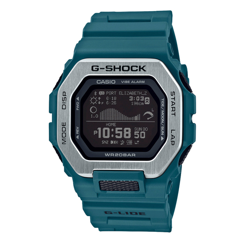 Casio G-Shock G-Lide Surf/Tide/Moon Digital Wristwatch - Blue