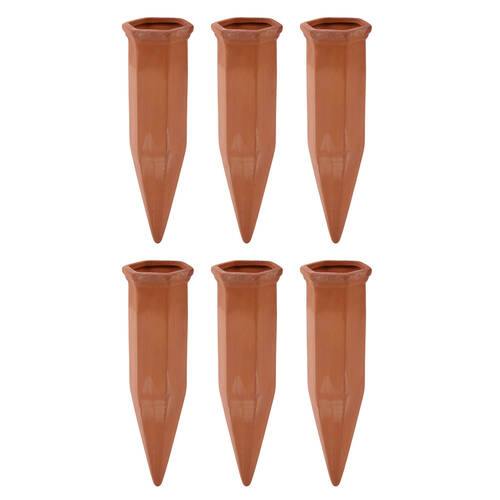 6PK Esschert Design Terracotta Water Dripper Home Garden Outdoor Display Orange