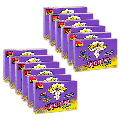 12PK Warheads Worms 113g (4oz) Theater Box