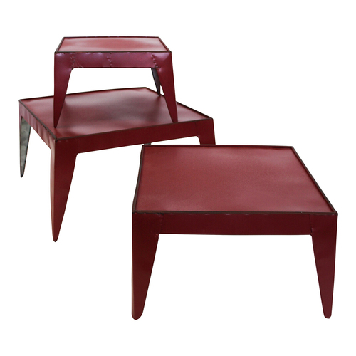 LVD 3pc Metal 30.5/25.5/20.5cm Display Stand/Table Set - Red