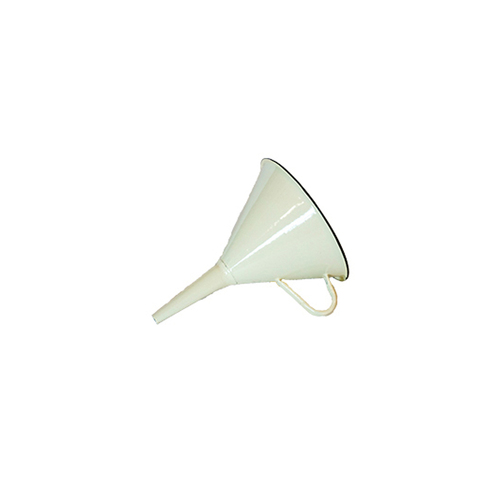 Urban Style 13cm Carbon Steel Enamelware Funnel - White