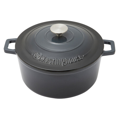 Westinghouse 5L 25cm Round Cast Iron Pot Ombre Grey