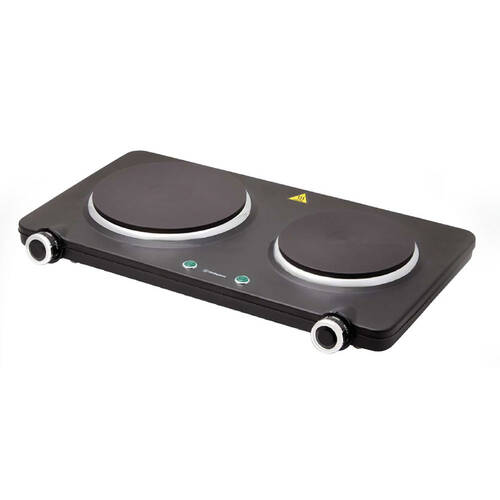 Westinghouse Electric 1200/1000W Double Hotplate Black
