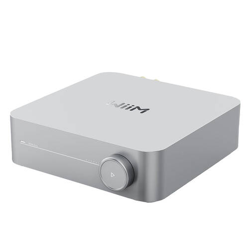 WiiM Aluminium Amp Multiroom Streaming Amplifier 19x19cm - Silver