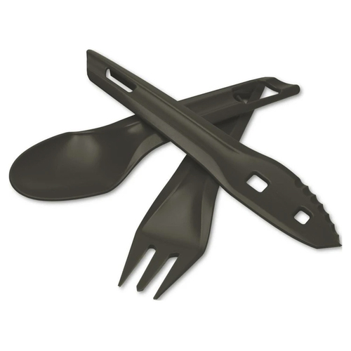 Wildo Ocy Chow Outdoor Cutlery Kit Spoon/Knife/Fork Dark Grey