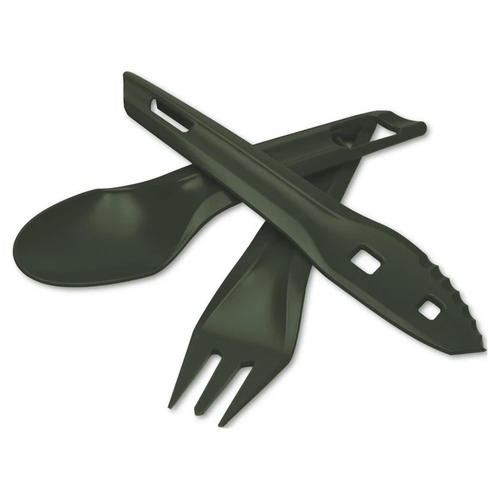 Wildo Ocy Chow Outdoor Cutlery Kit Spoon/Knife/Fork Olive