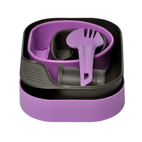 7pc Wildo Camp-A-Box Complete Camping Set Utensils/Bowl/Plate/Cup Lilac