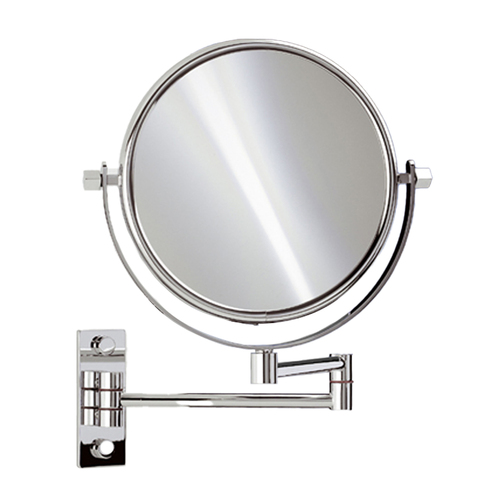 Windisch Wall Mirror w/2 Arms & Retangle Base Chrome