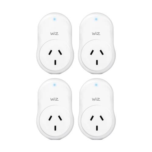4PK WiZ Connected Smart Wall Socket Plug W/ Smartphone/Voice Control AU/NZ