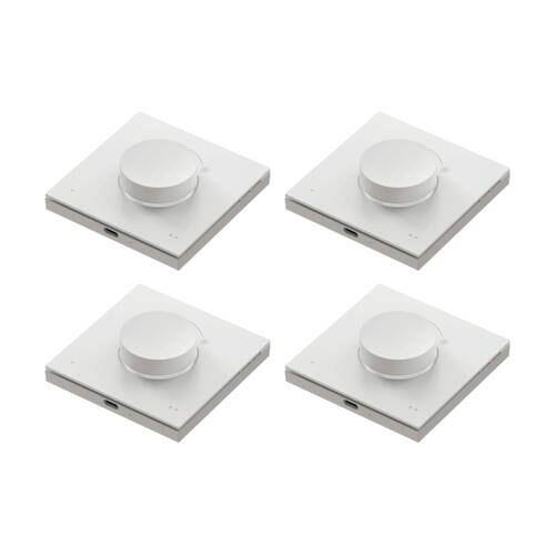 4PK WiZ Connected Wireless USB Rechargeable Portable Smart Tap Dial Switch White