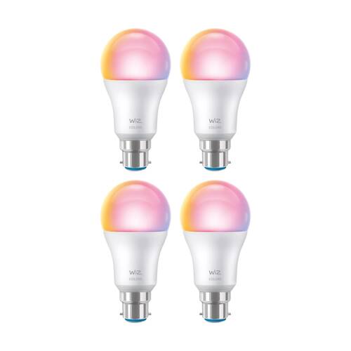 4PK WiZ Connected Color & Tunable White A60 Gen2 Smart LED Lightbulb B22