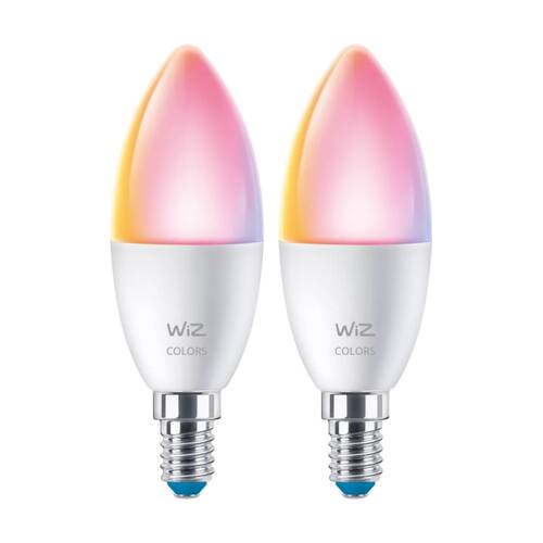 2PK WiZ Connected Color & Tunable White Candle Gen2 LED Smart Lightbulb E14
