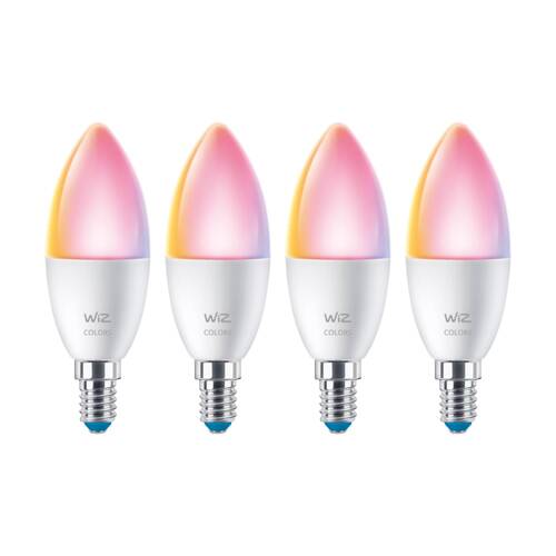 4PK WiZ Connected Color & Tunable White Candle Gen2 LED Smart Lightbulb E14