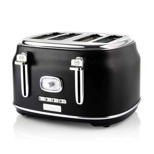 Westinghouse Retro Series 4 Slice Toaster Black