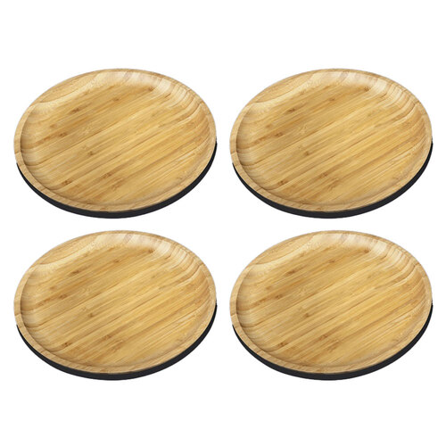 4x Wilmax England 10cm Round Plate Serving Dish - Natural