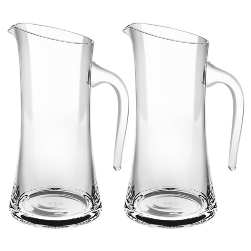 2x Wilmax England Crystalline 150ml Glass Jug - Clear