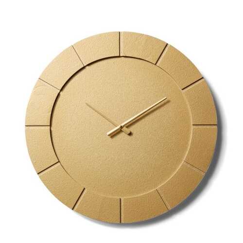 E Style Dakari MDF/Metal 60cm Round Wall Clock - Gold