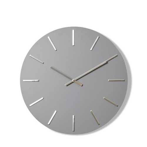 E Style Maddox Metal/MDF 50cm Round Wall Clock - Grey/Silver