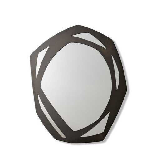 E Style Faye 75cm Metal Wall Mirror Home Decor - Black
