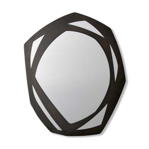 E Style Faye 90cm Metal Wall Mirror Home Decor - Black