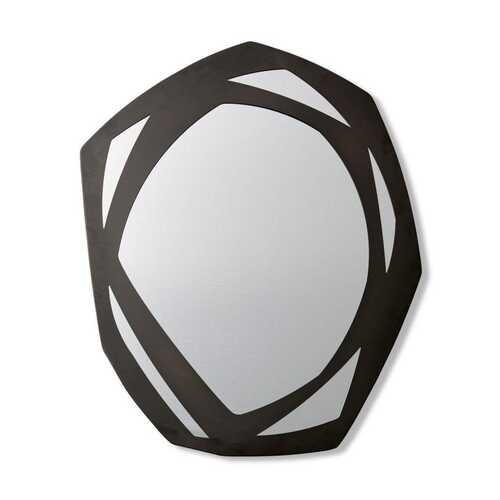 E Style Faye 90cm Metal Wall Mirror Home Decor - Black