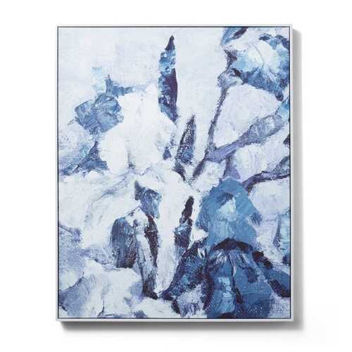 E Style 80x100cm Snowy Canvas Wall Art - Blue
