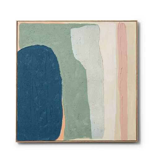 E Style 100cm Hand Paint Monty Abstract III Wall Art Square