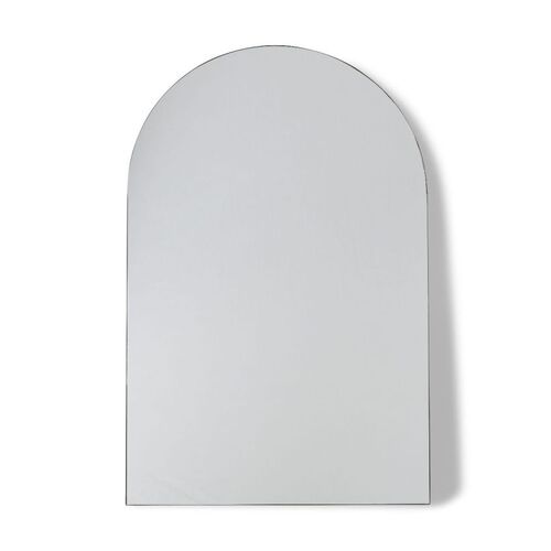 E Style Alexa 215cm Iron/MDF Silver Floor Mirror - Black